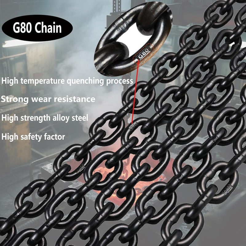 FYANER Heavy Duty Security Chain Lock with Padlock, 43 Inch 8mm Manganese Steel Chain, Anti-Rust & Anti-Theft - for Bike, Scooter, Motorcycle, Door, Gate, Fence - Image 5